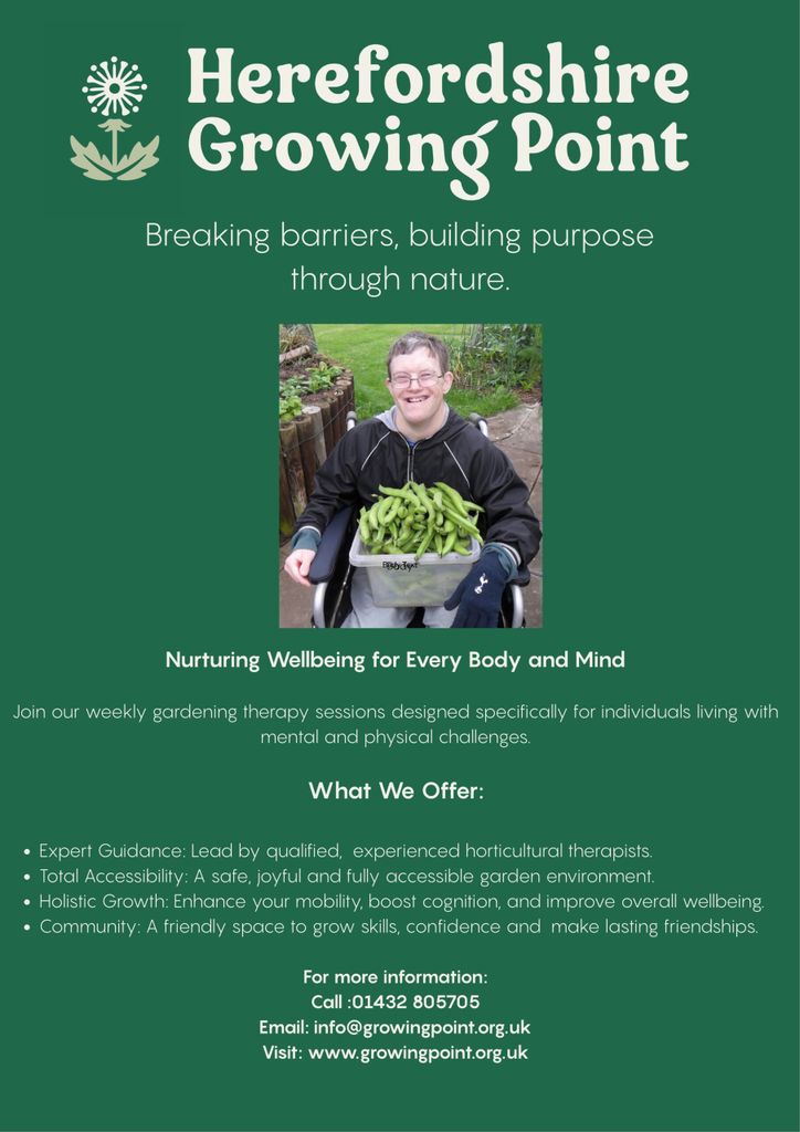 Information leaflet about Herefordshire Growing Point; what they offer and how to make contact