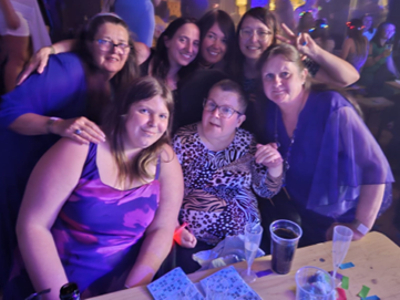 Group of women at a rave bingo night out